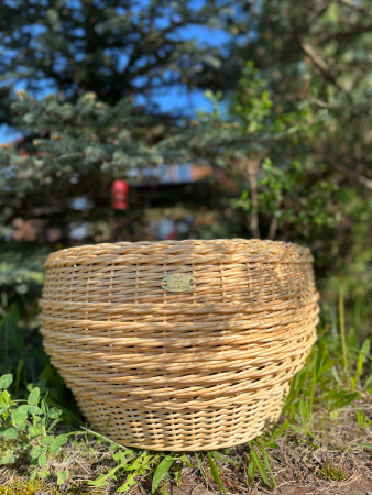 Кашпо-Вазон из искусственного ротанга карри 45 литров